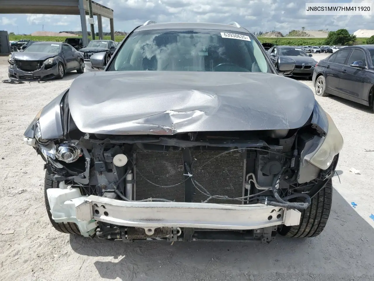 2017 Infiniti Qx70 VIN: JN8CS1MW7HM411920 Lot: 63930635