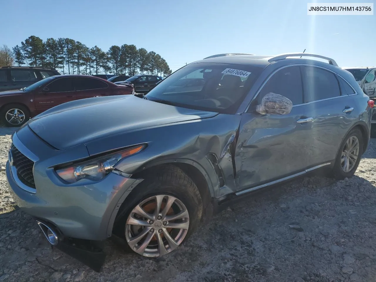 2017 Infiniti Qx70 VIN: JN8CS1MU7HM143756 Lot: 84876864