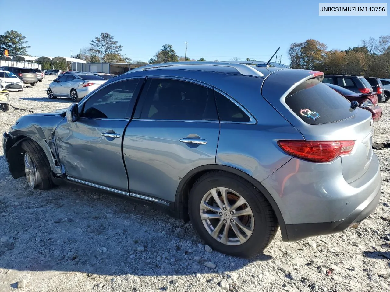 2017 Infiniti Qx70 VIN: JN8CS1MU7HM143756 Lot: 84876864