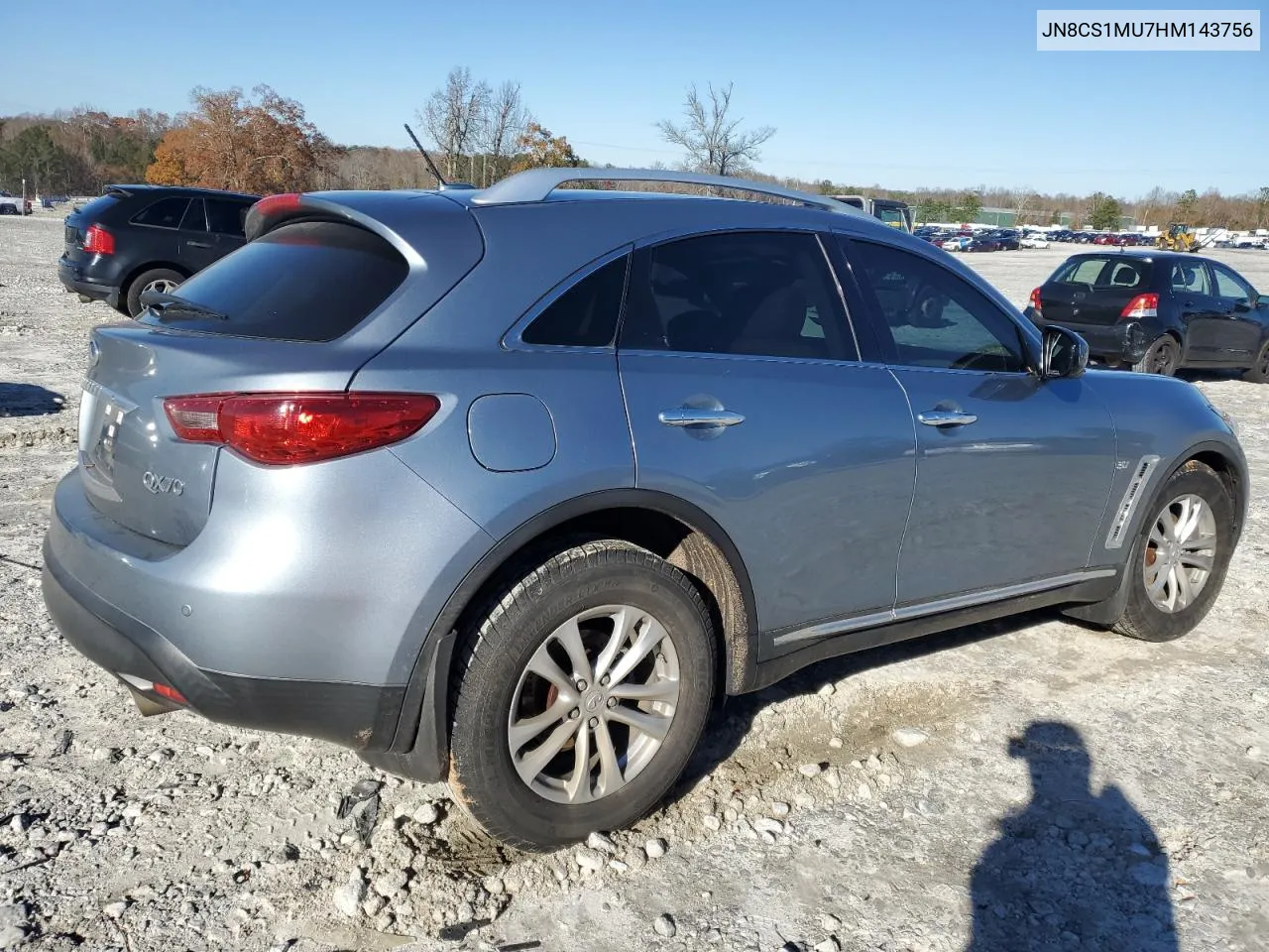 2017 Infiniti Qx70 VIN: JN8CS1MU7HM143756 Lot: 84876864