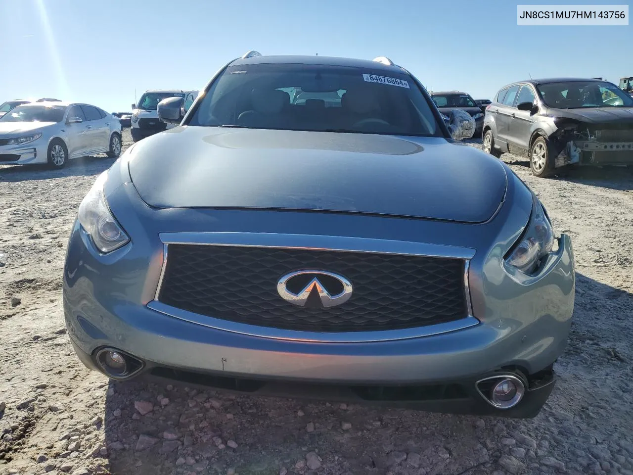 2017 Infiniti Qx70 VIN: JN8CS1MU7HM143756 Lot: 84876864