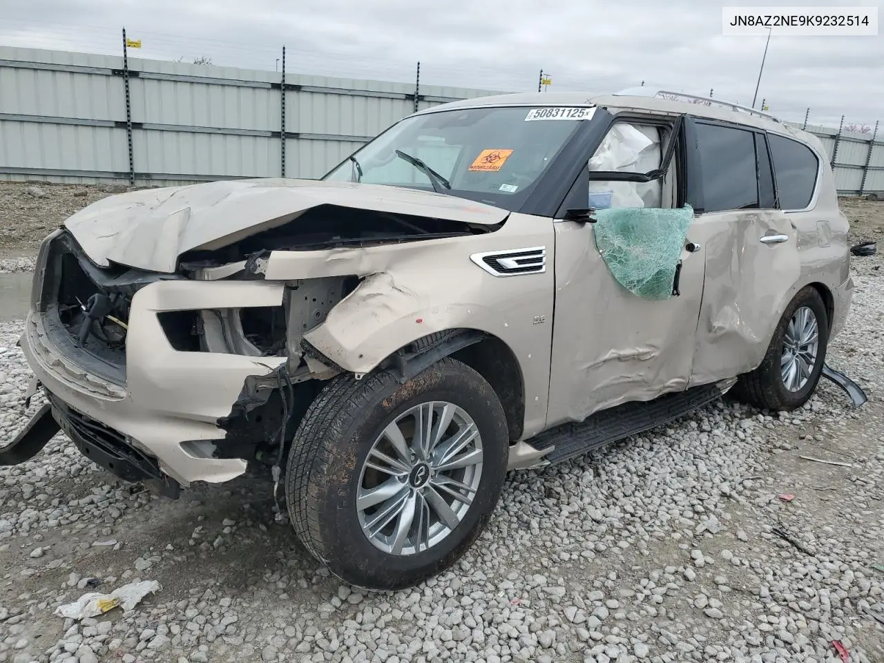 2019 Infiniti Qx80 Luxe VIN: JN8AZ2NE9K9232514 Lot: 50831125