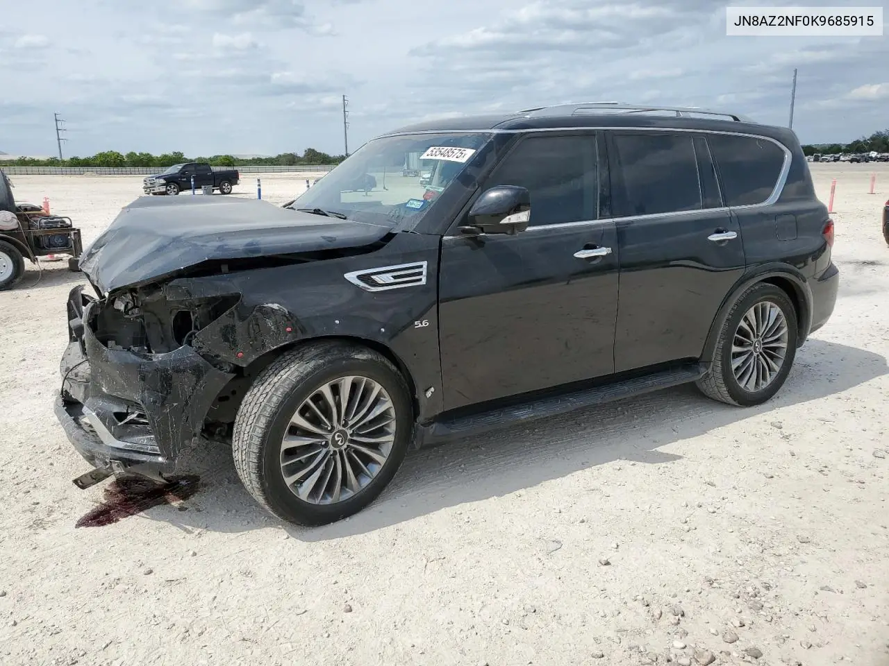 2019 Infiniti Qx80 Luxe VIN: JN8AZ2NF0K9685915 Lot: 53548575