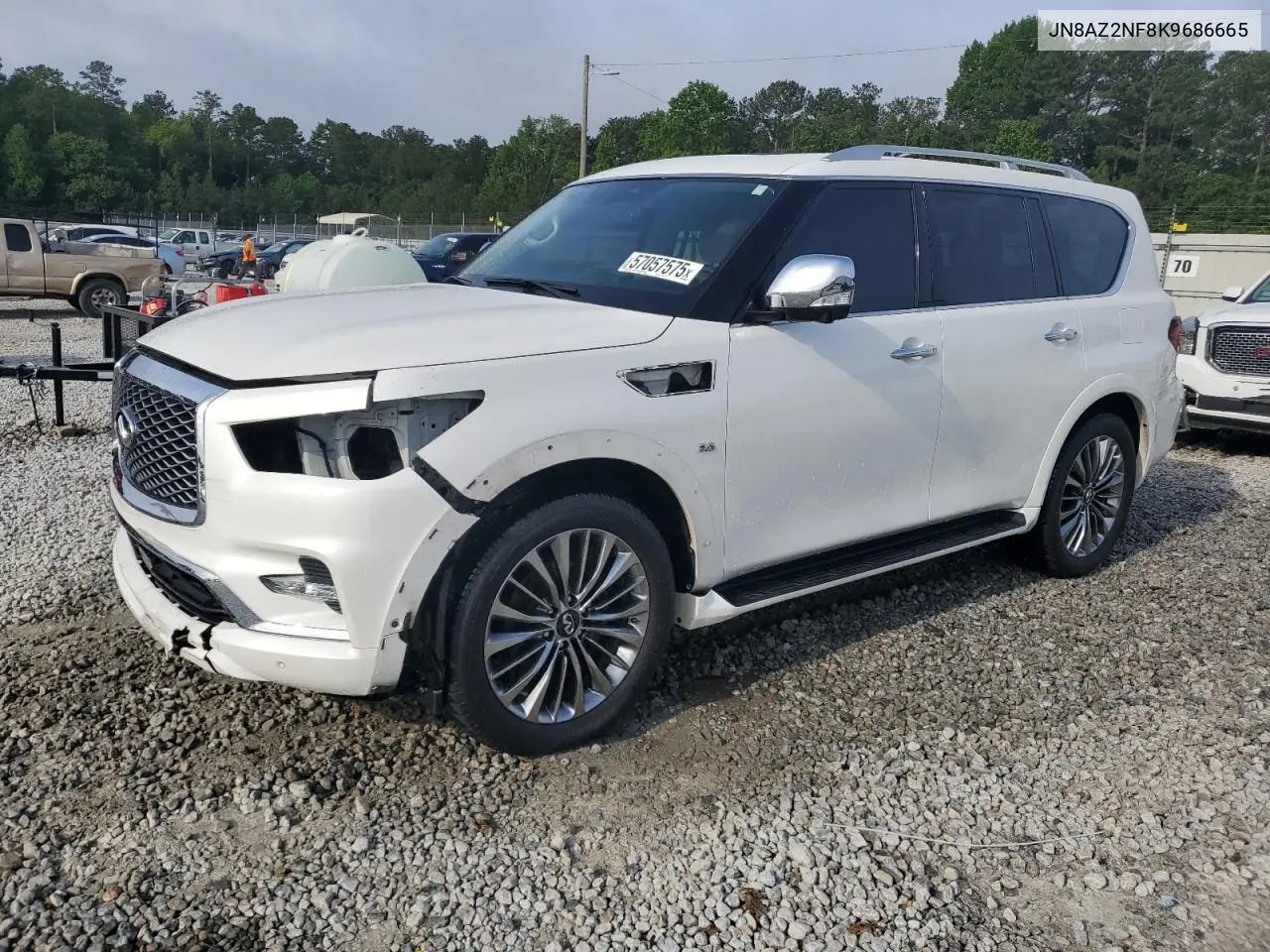2019 Infiniti Qx80 Luxe VIN: JN8AZ2NF8K9686665 Lot: 57057575