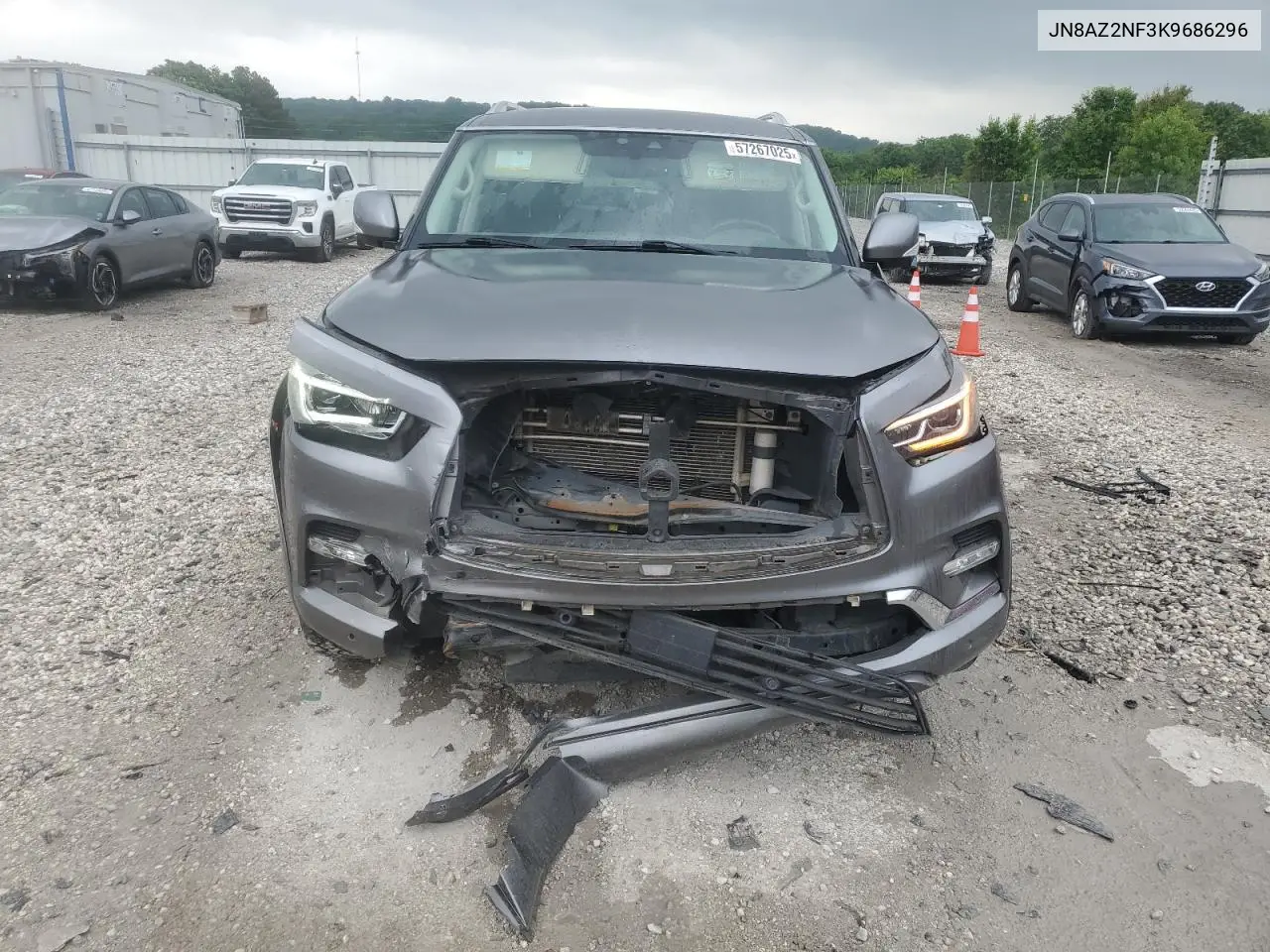 2019 Infiniti Qx80 Luxe VIN: JN8AZ2NF3K9686296 Lot: 57267025