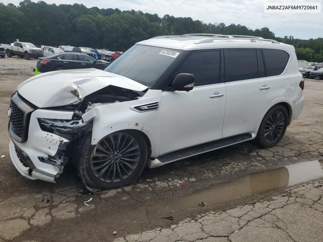 2021 Infiniti Qx80 Luxe VIN: JN8AZ2AF6M9720661 Lot: 62293295