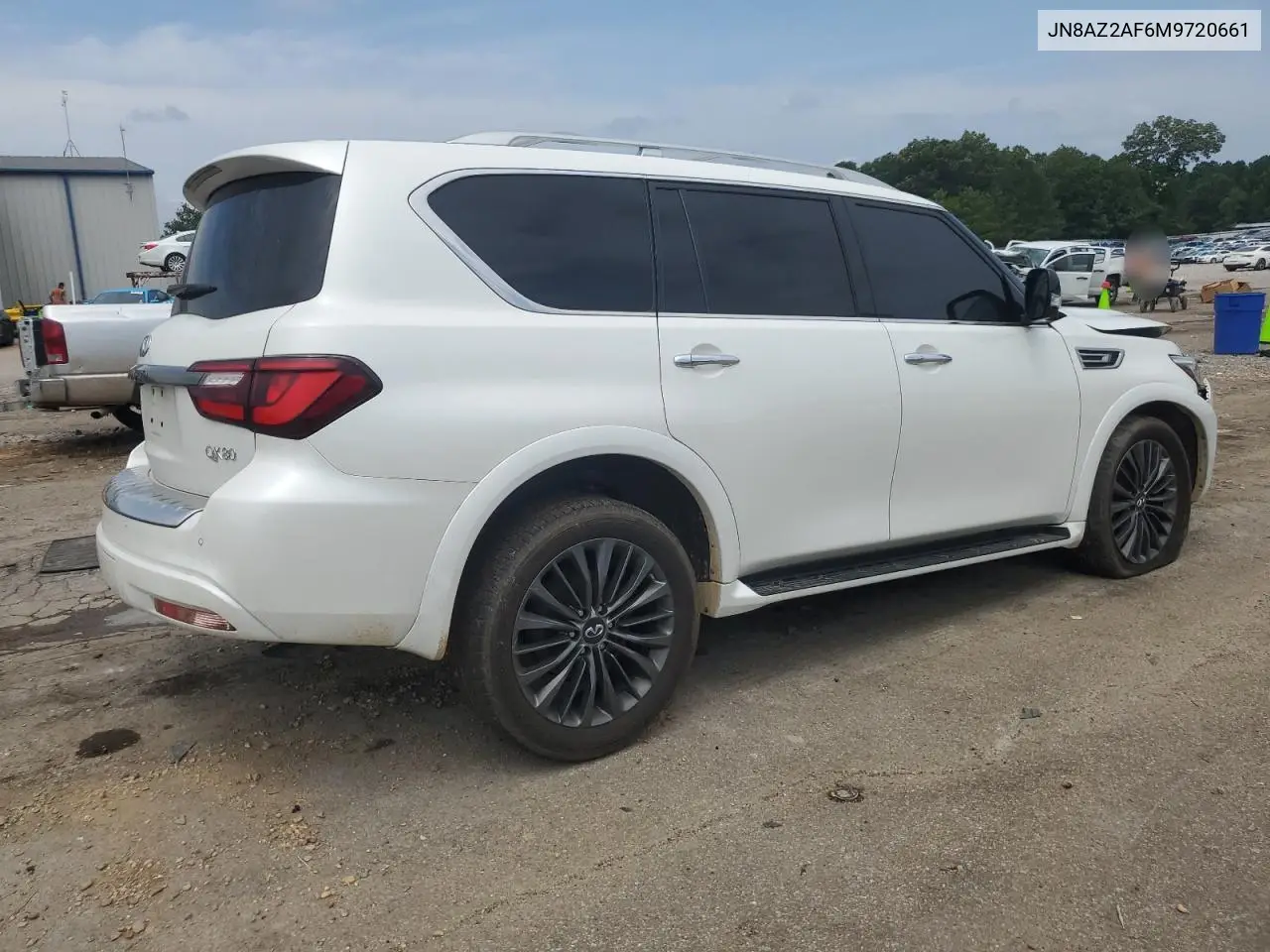 2021 Infiniti Qx80 Luxe VIN: JN8AZ2AF6M9720661 Lot: 62293295