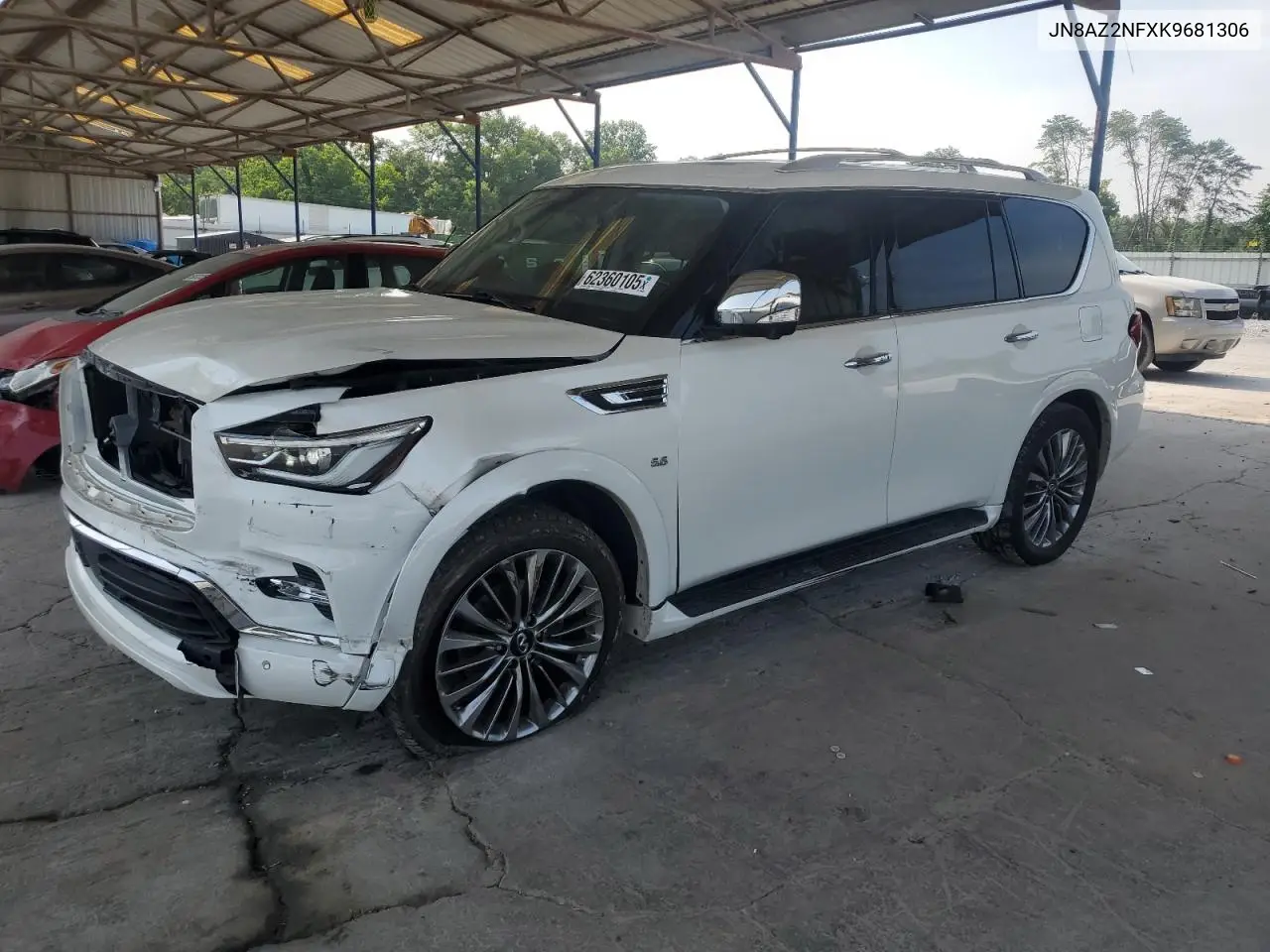 2022 Infiniti Qx80 Luxe VIN: JN8AZ2NFXK9681306 Lot: 62360105