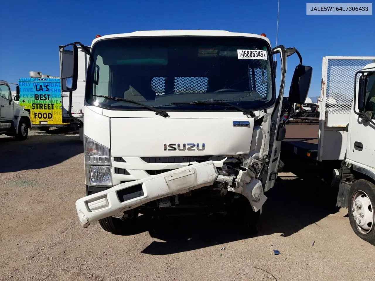 2020 Isuzu Nrr Flat Bed Truck VIN: JALE5W164L7306433 Lot: 46886345