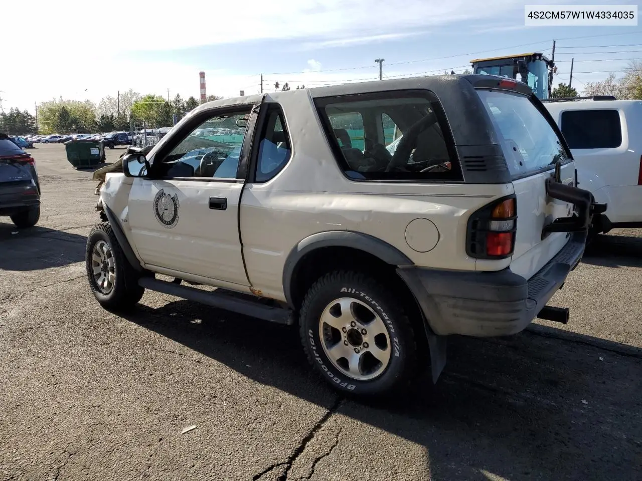 1998 Isuzu Amigo VIN: 4S2CM57W1W4334035 Lot: 54359355