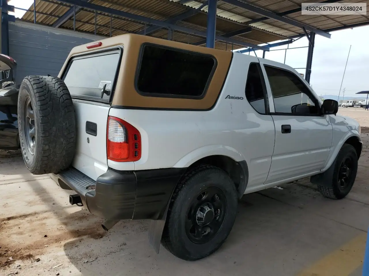 2000 Isuzu Amigo VIN: 4S2CK57D1Y4348024 Lot: 55481235