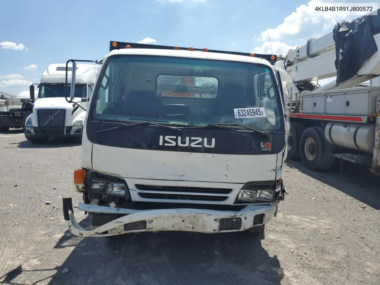 2001 Isuzu Npr VIN: 4KLB4B1R91J800572 Lot: 63245945