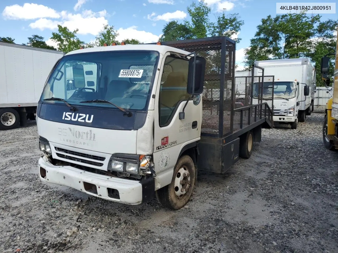2002 Isuzu Npr VIN: 4KLB4B1R42J800951 Lot: 55808875