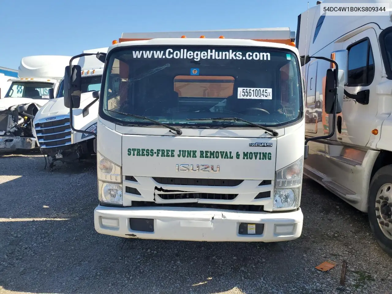2019 Isuzu Npr Hd VIN: 54DC4W1B0KS809344 Lot: 55610045