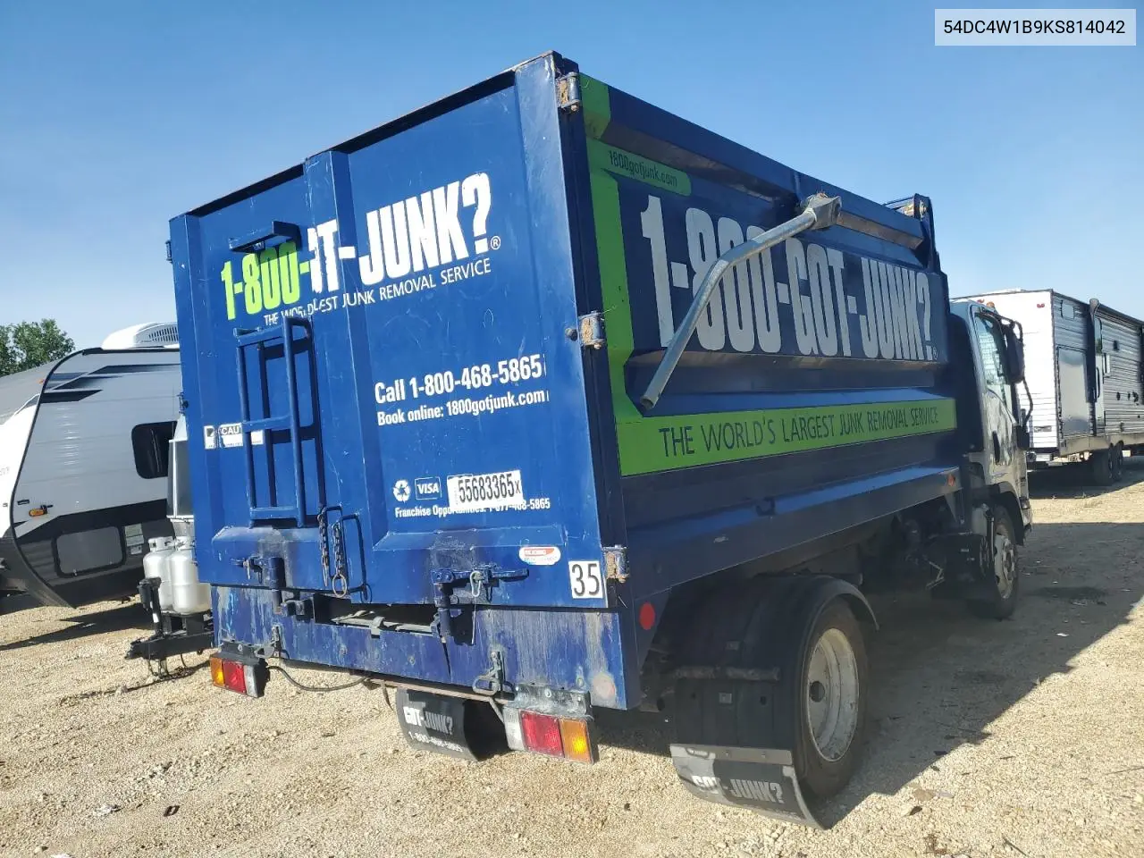 2019 Isuzu Npr Hd VIN: 54DC4W1B9KS814042 Lot: 55683365