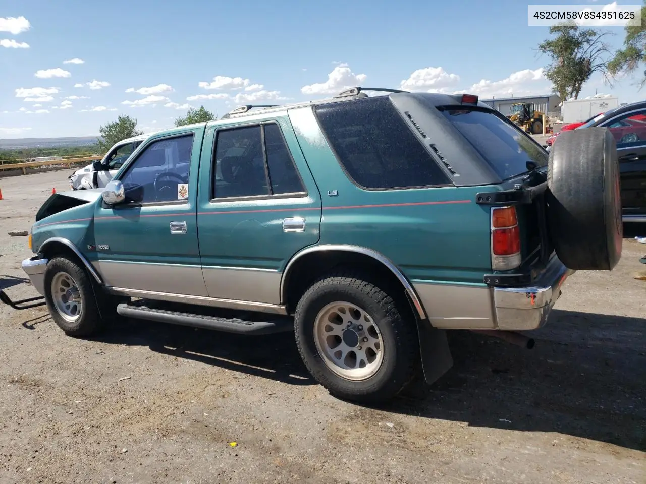 1995 Isuzu Rodeo S VIN: 4S2CM58V8S4351625 Lot: 62641125