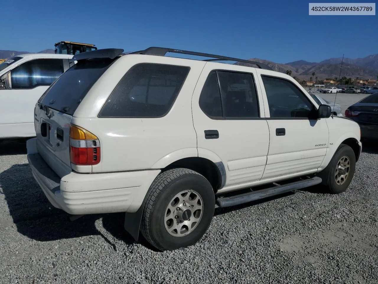 1998 Isuzu Rodeo S VIN: 4S2CK58W2W4367789 Lot: 41989575