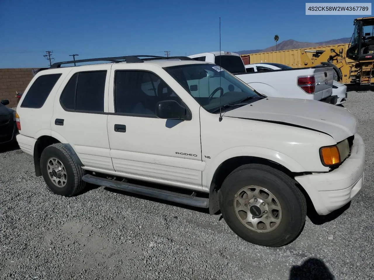 1998 Isuzu Rodeo S VIN: 4S2CK58W2W4367789 Lot: 41989575