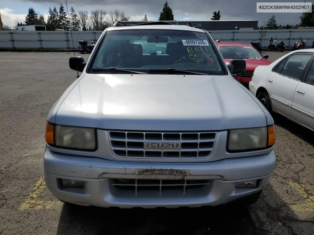 1998 Isuzu Rodeo S VIN: 4S2CK58W9W4302907 Lot: 48997335
