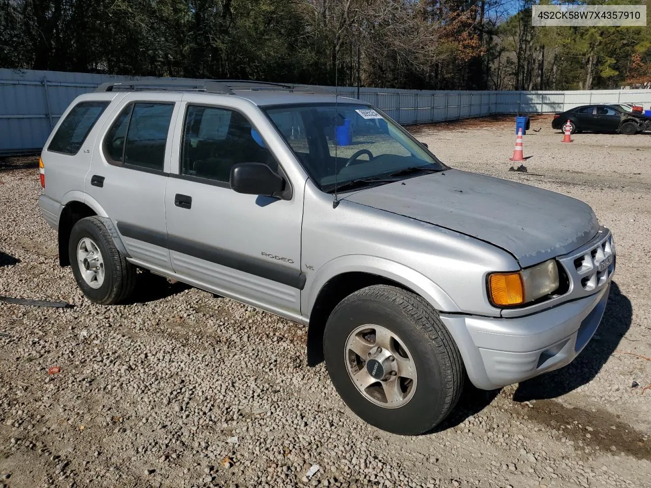 1999 Isuzu Rodeo S VIN: 4S2CK58W7X4357910 Lot: 86955254