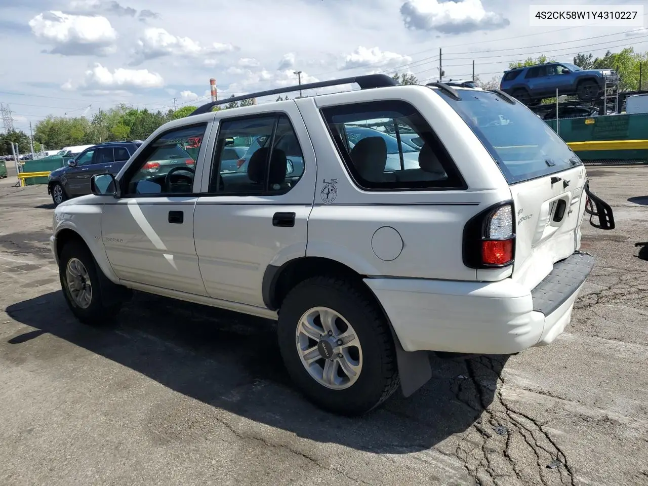 2000 Isuzu Rodeo S VIN: 4S2CK58W1Y4310227 Lot: 56669865