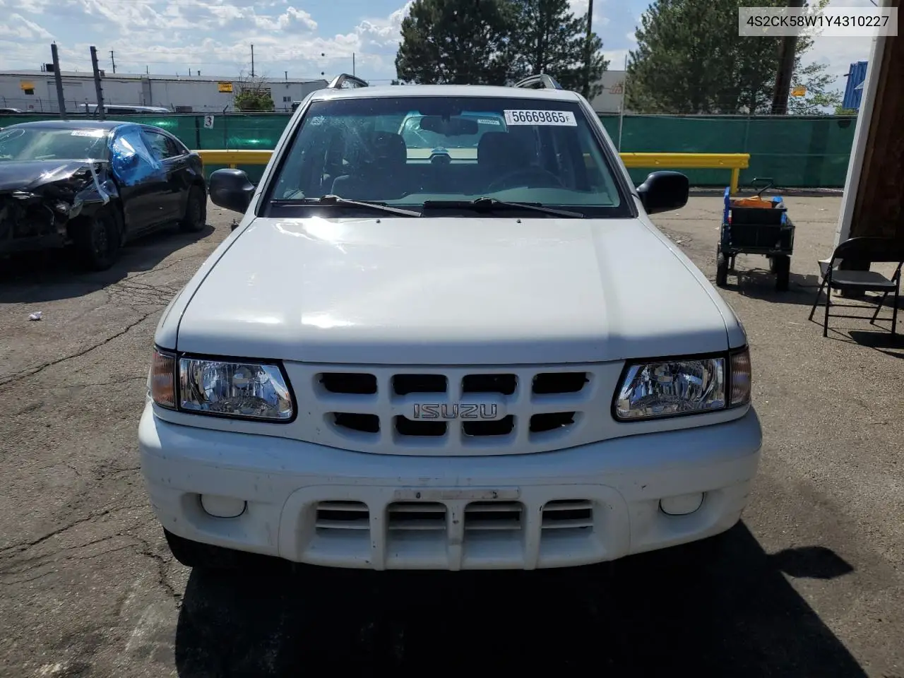2000 Isuzu Rodeo S VIN: 4S2CK58W1Y4310227 Lot: 56669865