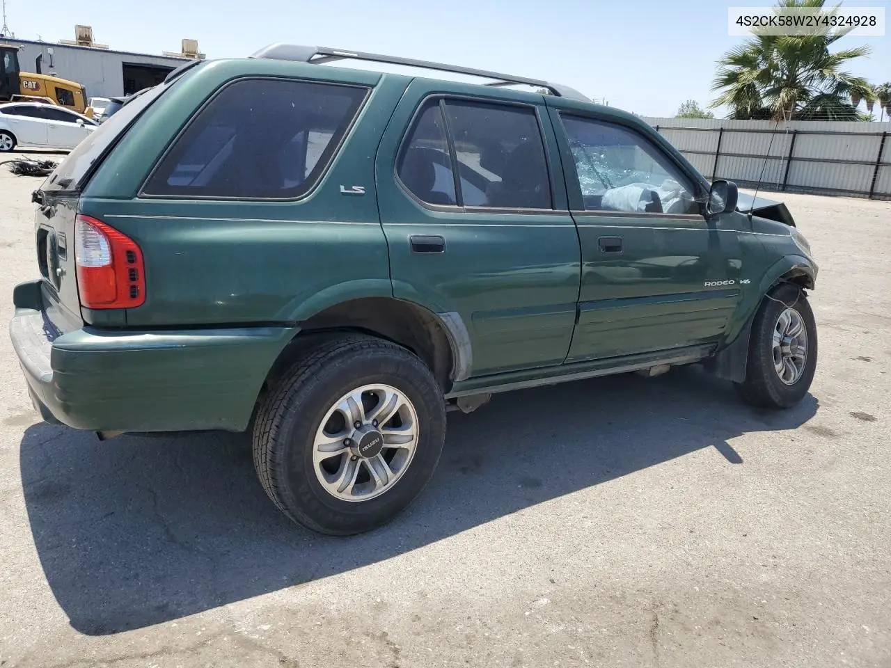 2000 Isuzu Rodeo S VIN: 4S2CK58W2Y4324928 Lot: 59800375