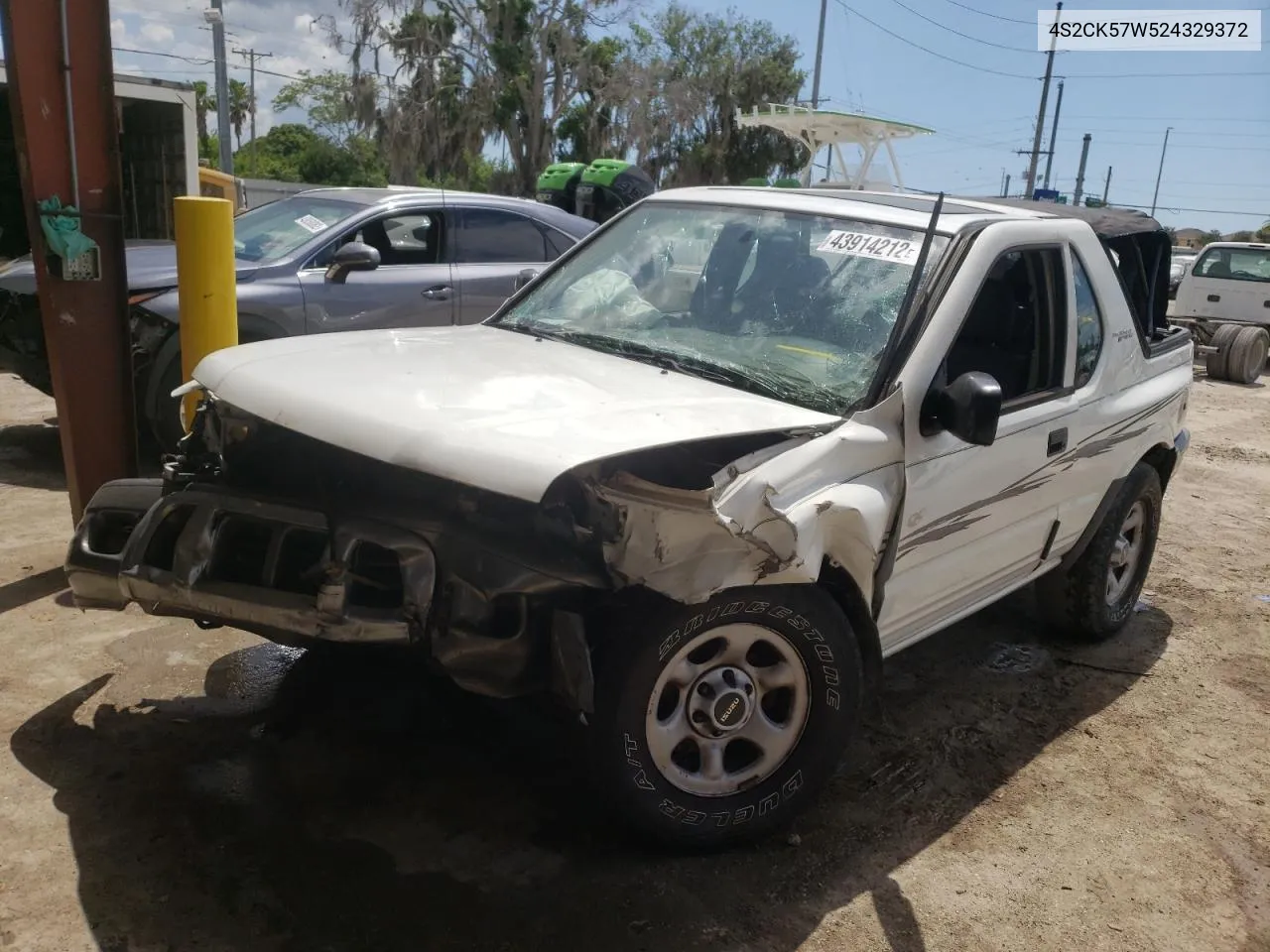 2002 Isuzu Rodeo Sport VIN: 4S2CK57W524329372 Lot: 43914212