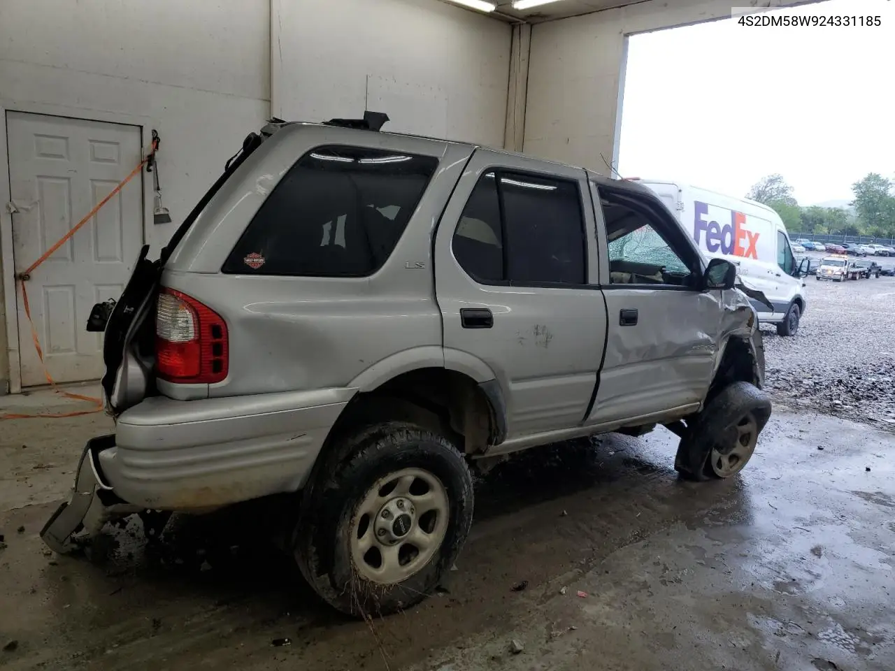 2002 Isuzu Rodeo S VIN: 4S2DM58W924331185 Lot: 54116655