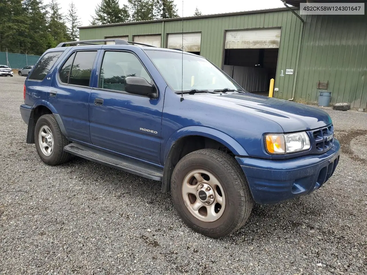 2002 Isuzu Rodeo S VIN: 4S2CK58W124301647 Lot: 56973895
