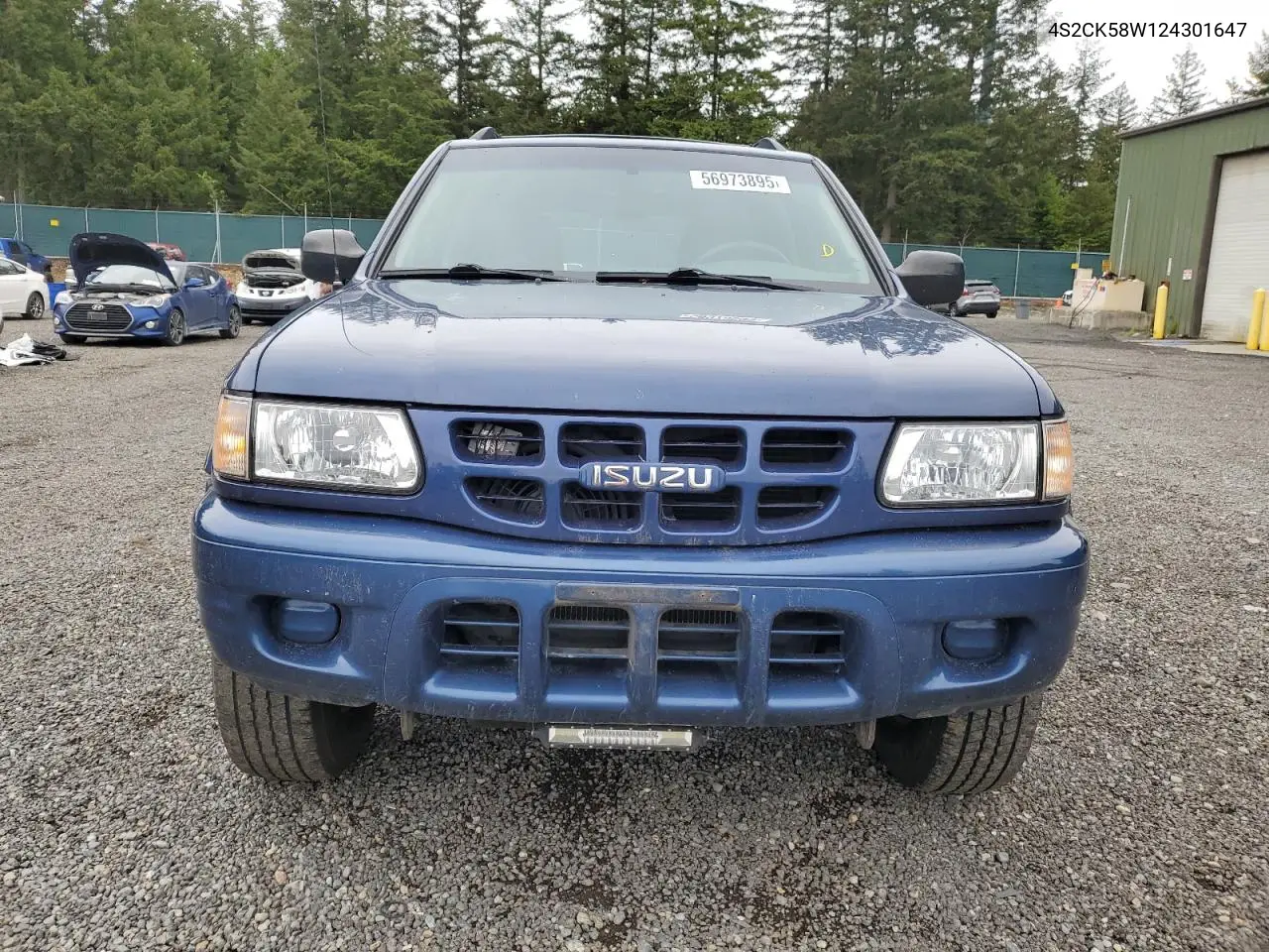 2002 Isuzu Rodeo S VIN: 4S2CK58W124301647 Lot: 56973895