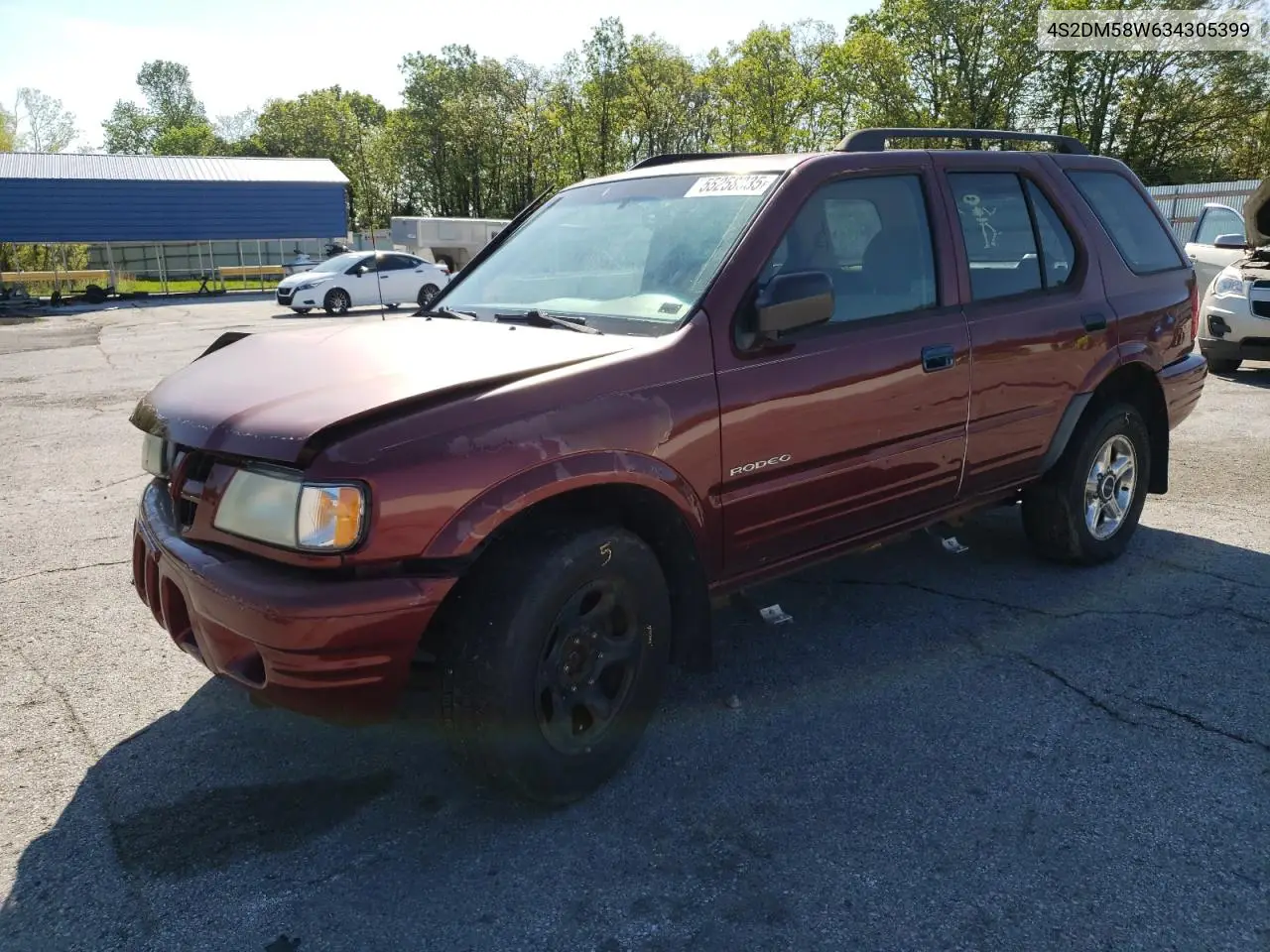 2003 Isuzu Rodeo S VIN: 4S2DM58W634305399 Lot: 55258335