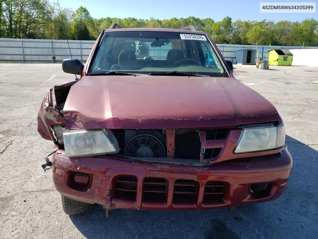 2003 Isuzu Rodeo S VIN: 4S2DM58W634305399 Lot: 55258335