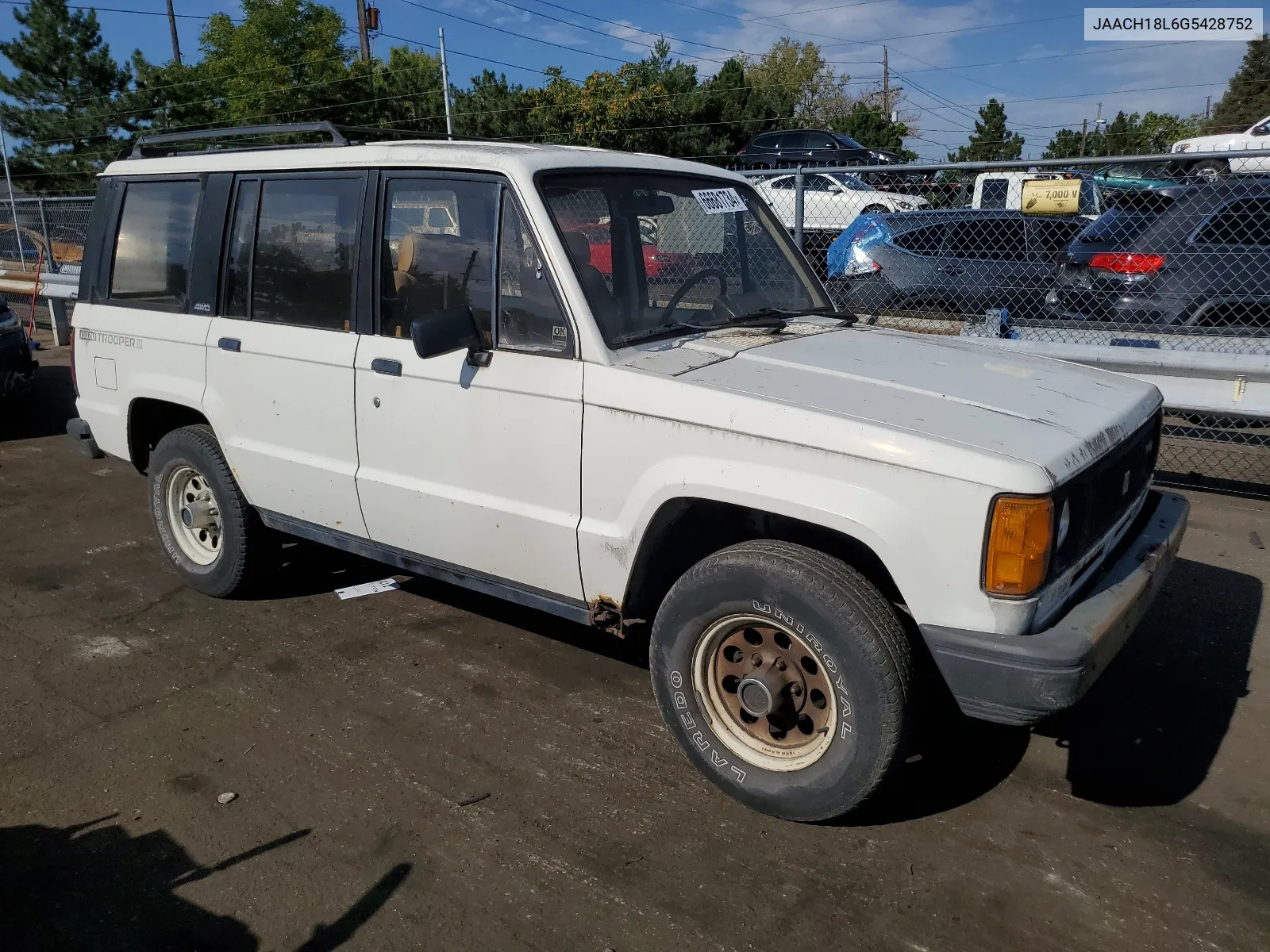 1986 Isuzu Trooper Ii VIN: JAACH18L6G5428752 Lot: 66681734