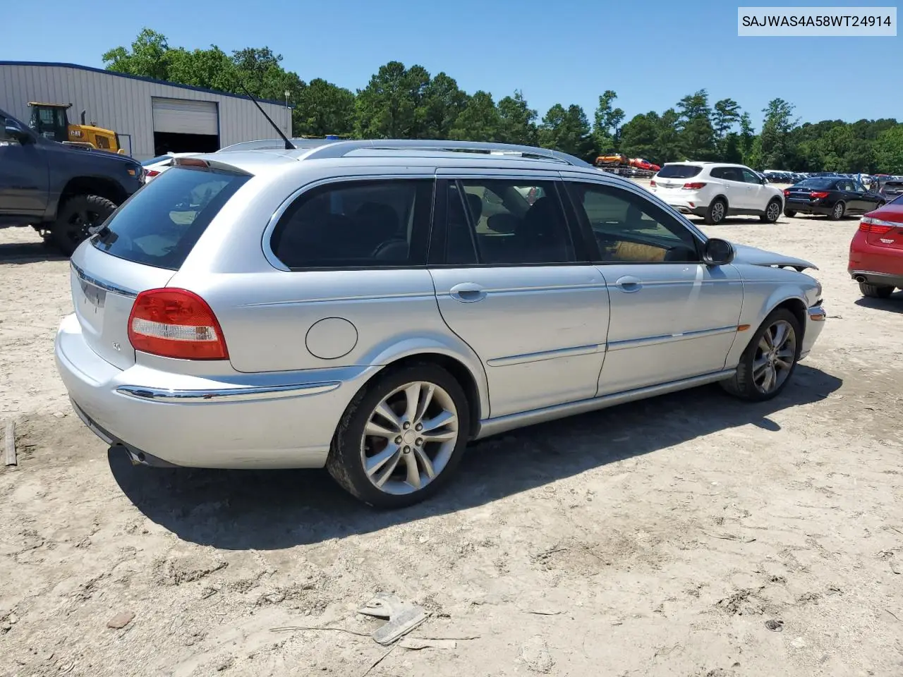 2008 Jaguar X-Type Sport 3.0 VIN: SAJWAS4A58WT24914 Lot: 60126535