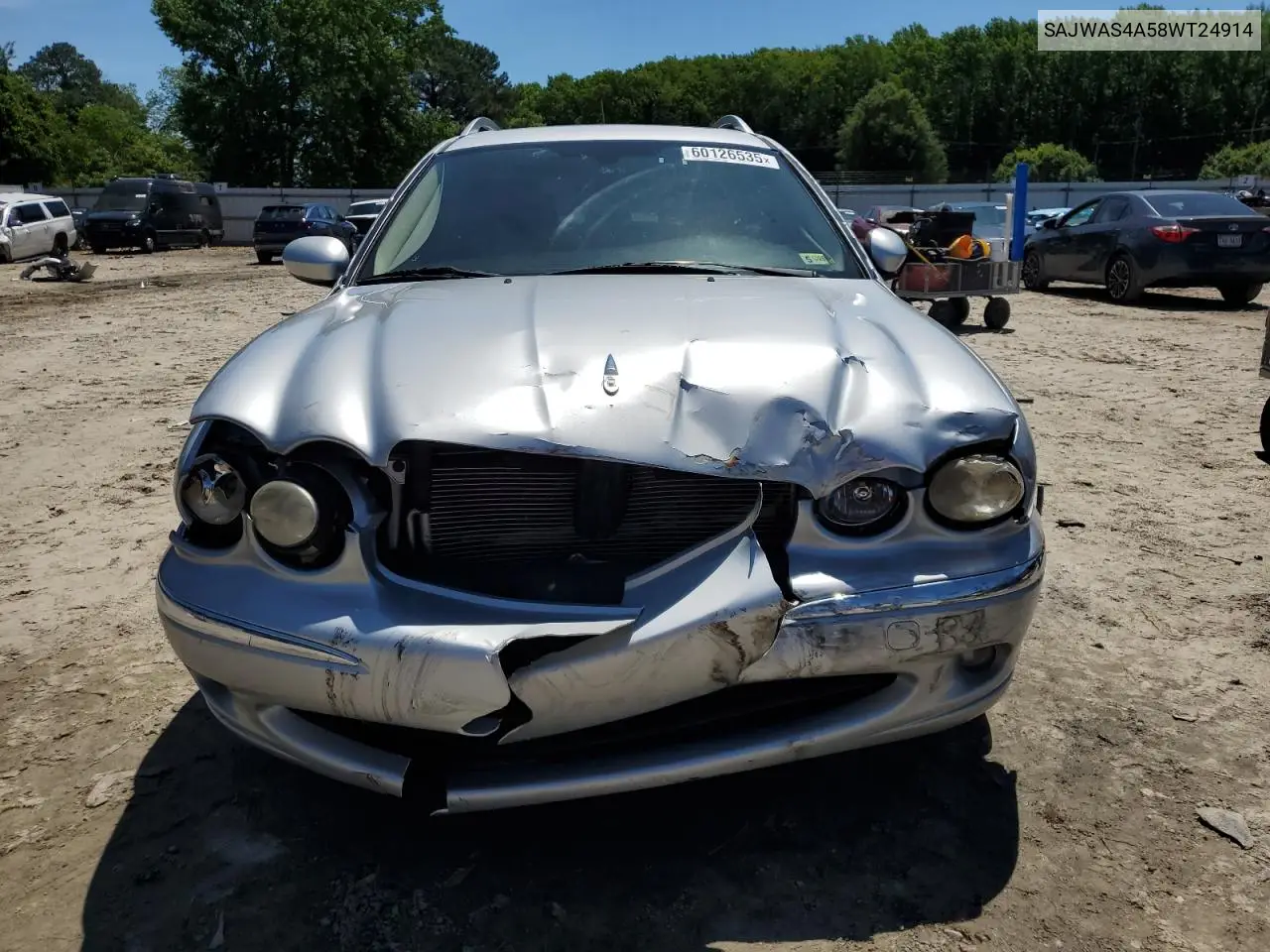 2008 Jaguar X-Type Sport 3.0 VIN: SAJWAS4A58WT24914 Lot: 60126535