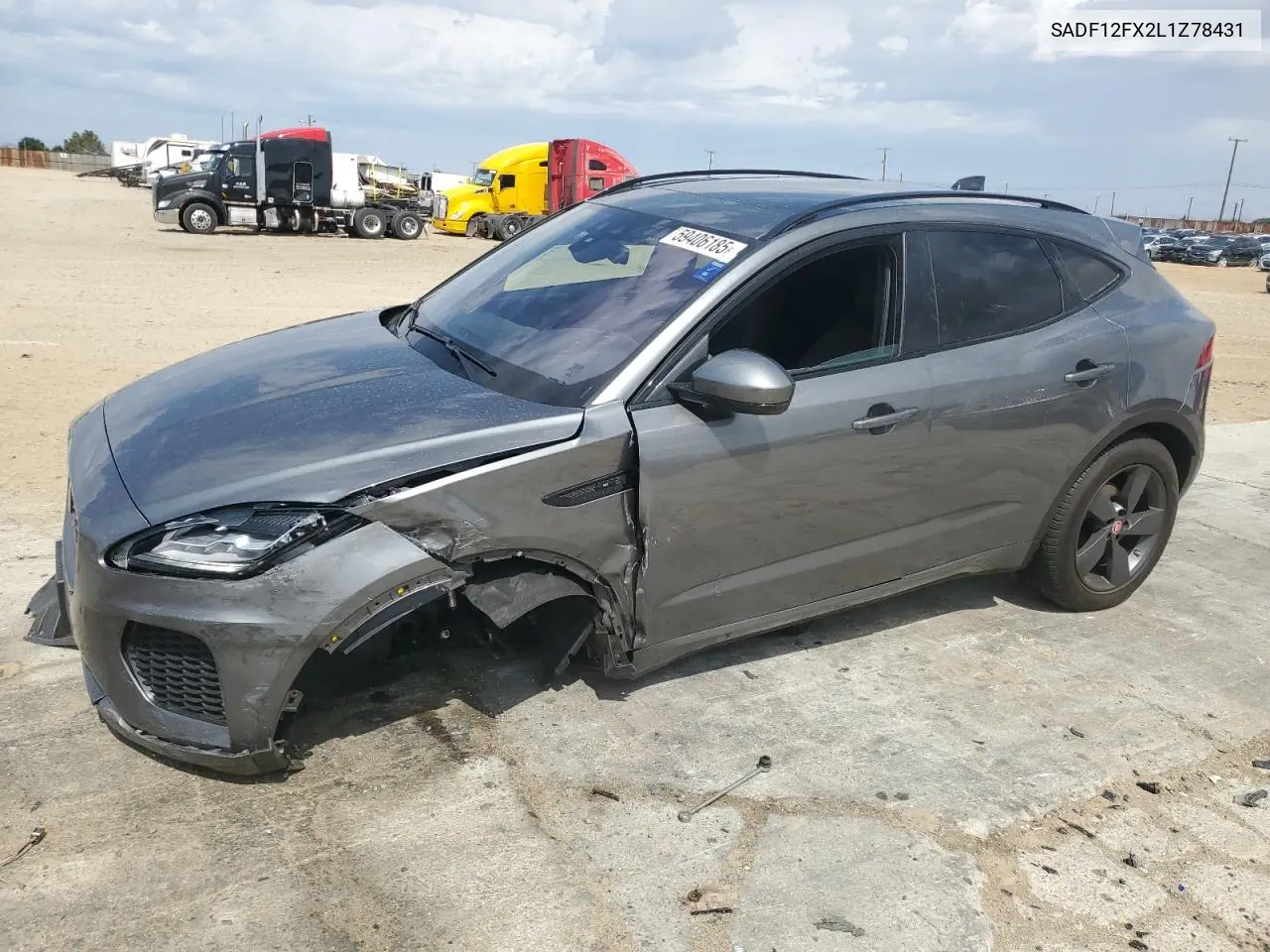 2020 Jaguar E-Pace Checkered Flag VIN: SADF12FX2L1Z78431 Lot: 59406185