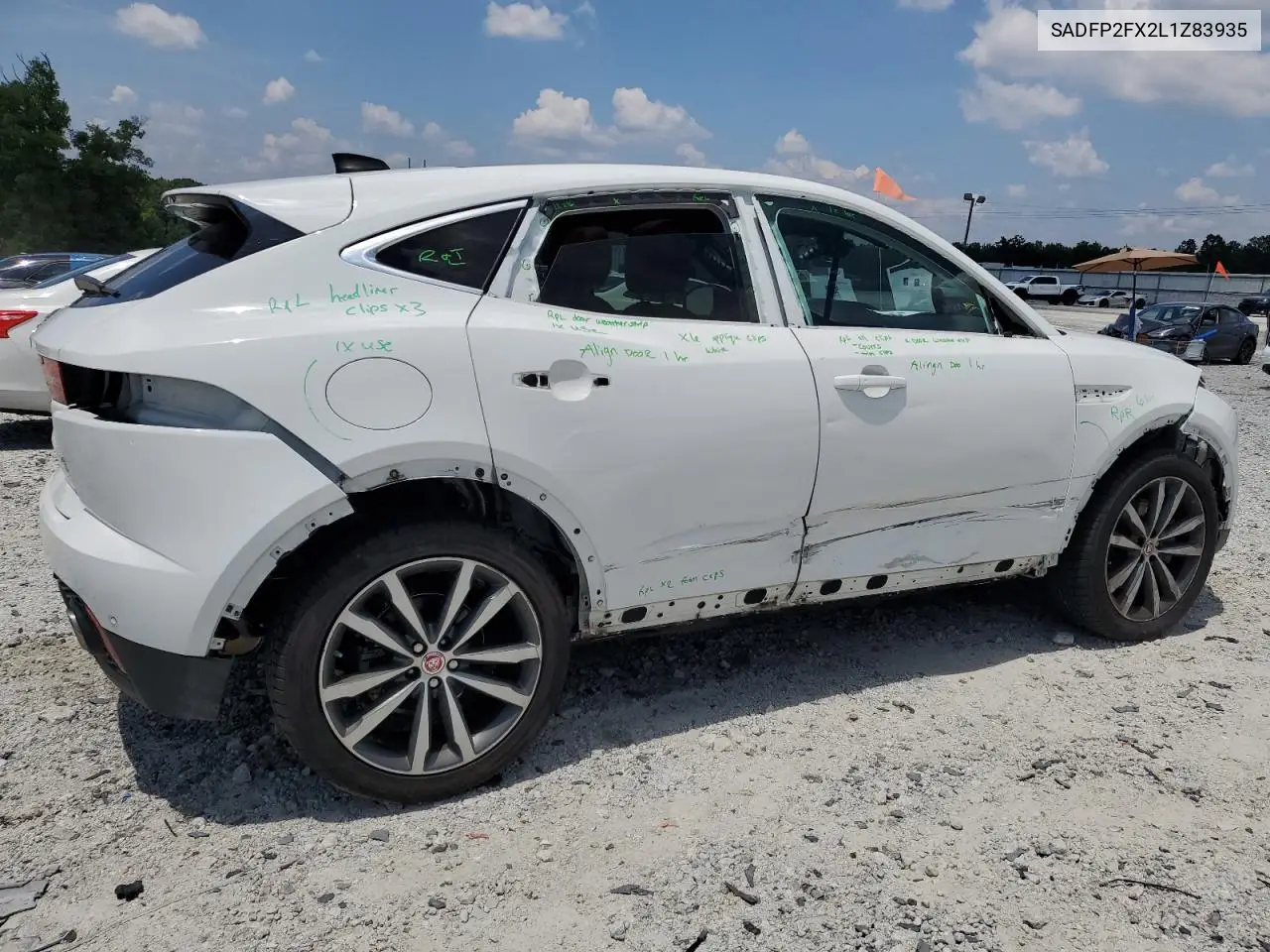 2020 Jaguar E-Pace Se VIN: SADFP2FX2L1Z83935 Lot: 62277545