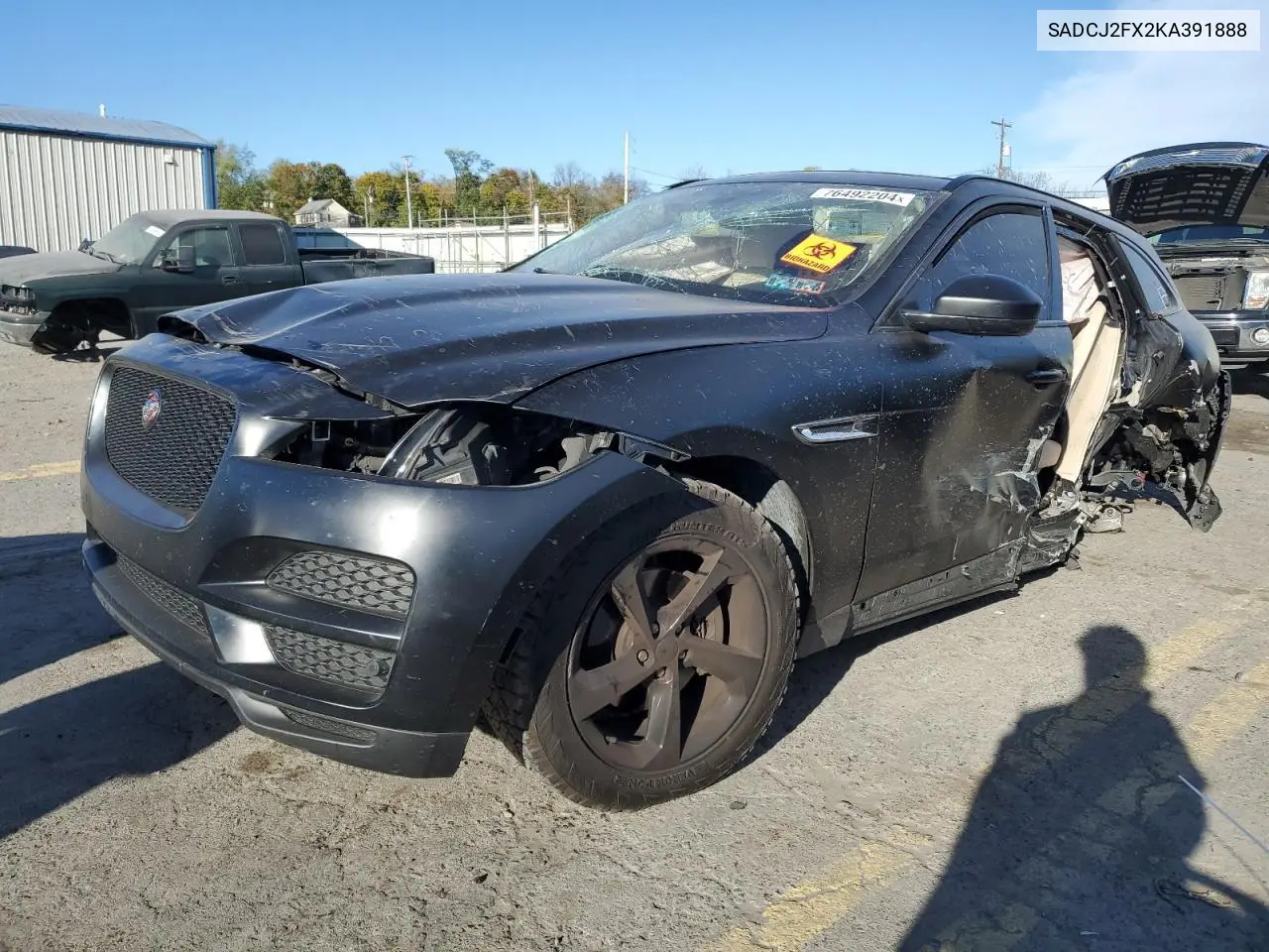 2019 Jaguar F-Pace Premium VIN: SADCJ2FX2KA391888 Lot: 43513515