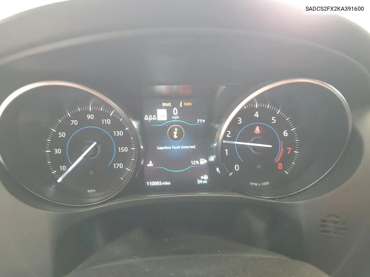 2019 Jaguar F-Pace VIN: SADCS2FX2KA391600 Lot: 50800915