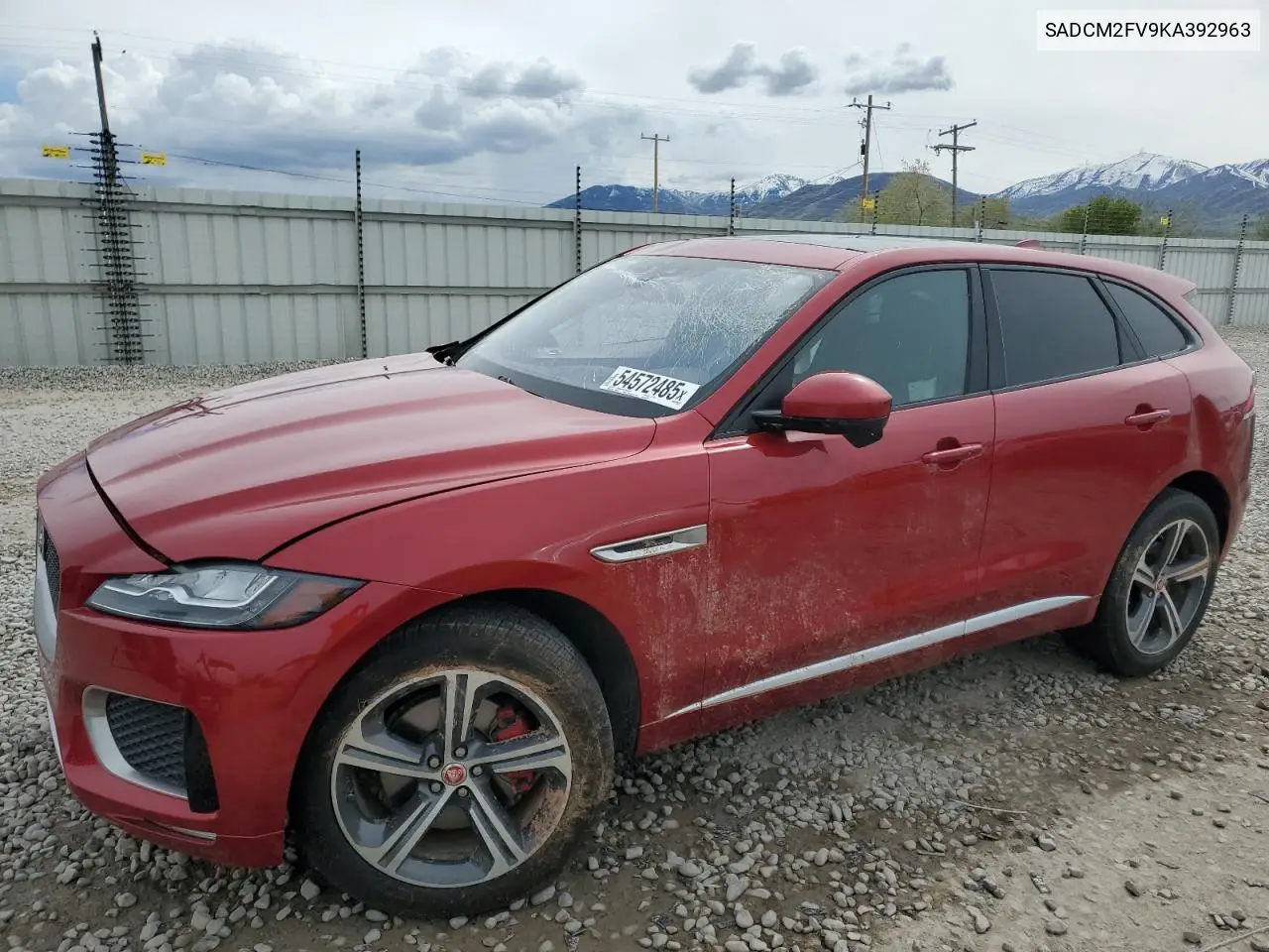 2019 Jaguar F-Pace S VIN: SADCM2FV9KA392963 Lot: 54572485