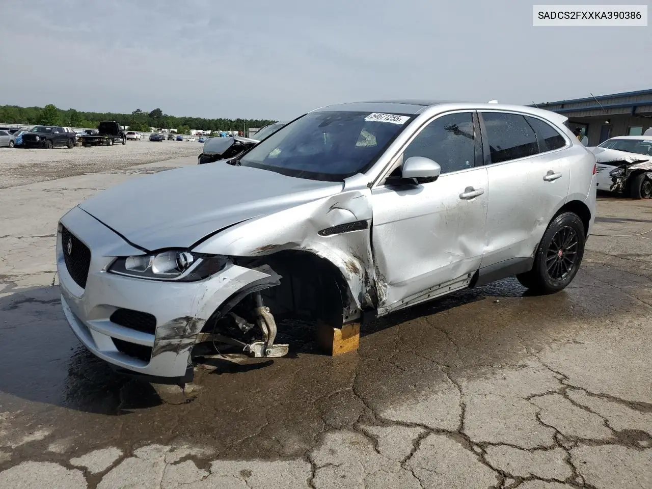 2019 Jaguar F-Pace VIN: SADCS2FXXKA390386 Lot: 54671255