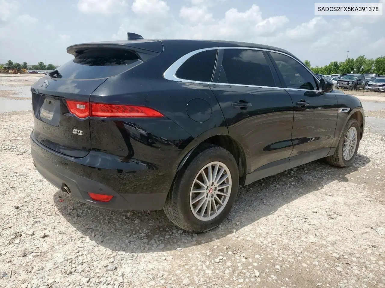 2019 Jaguar F-Pace VIN: SADCS2FX5KA391378 Lot: 62918735