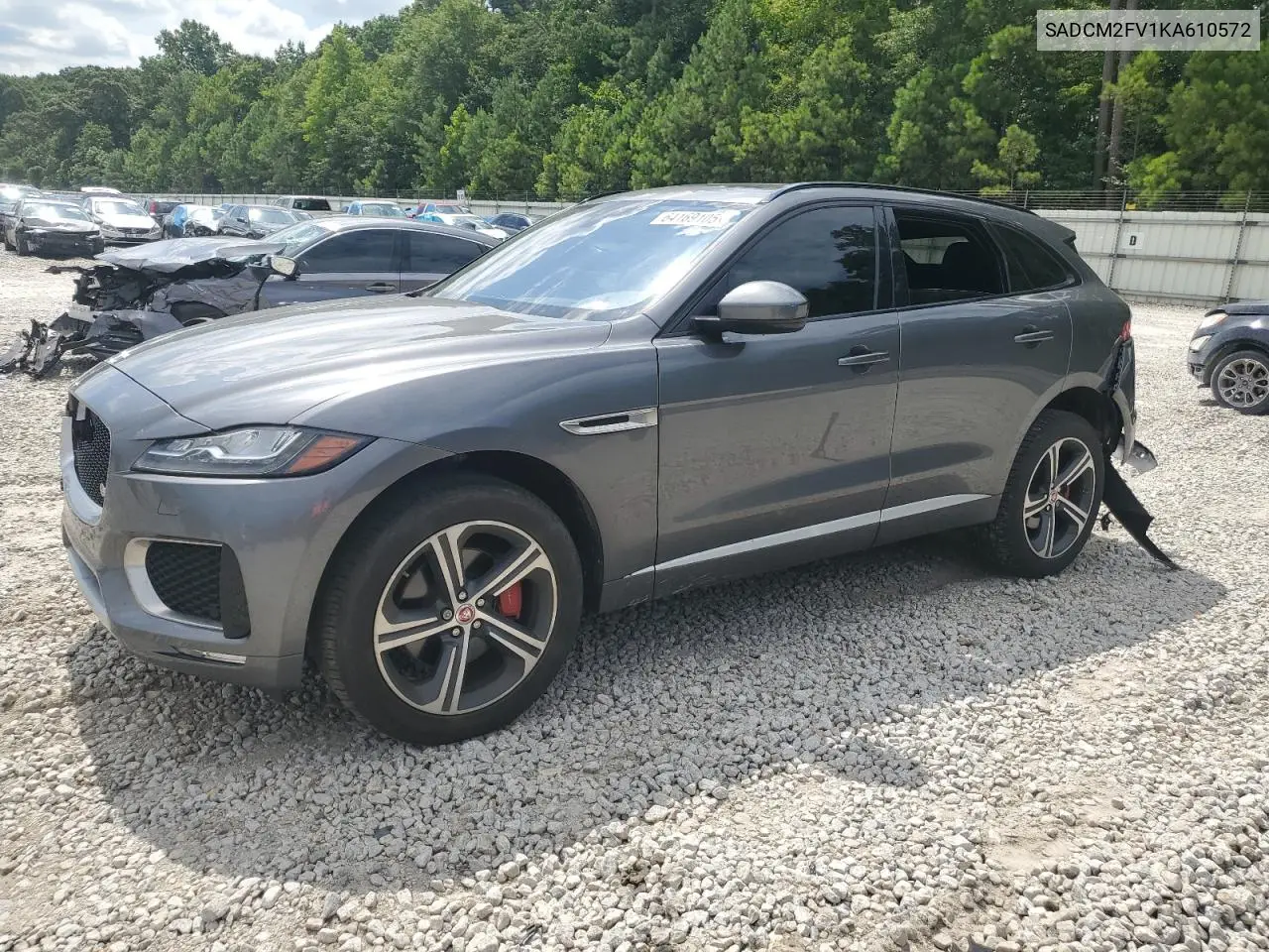 2019 Jaguar F-Pace S VIN: SADCM2FV1KA610572 Lot: 64169105