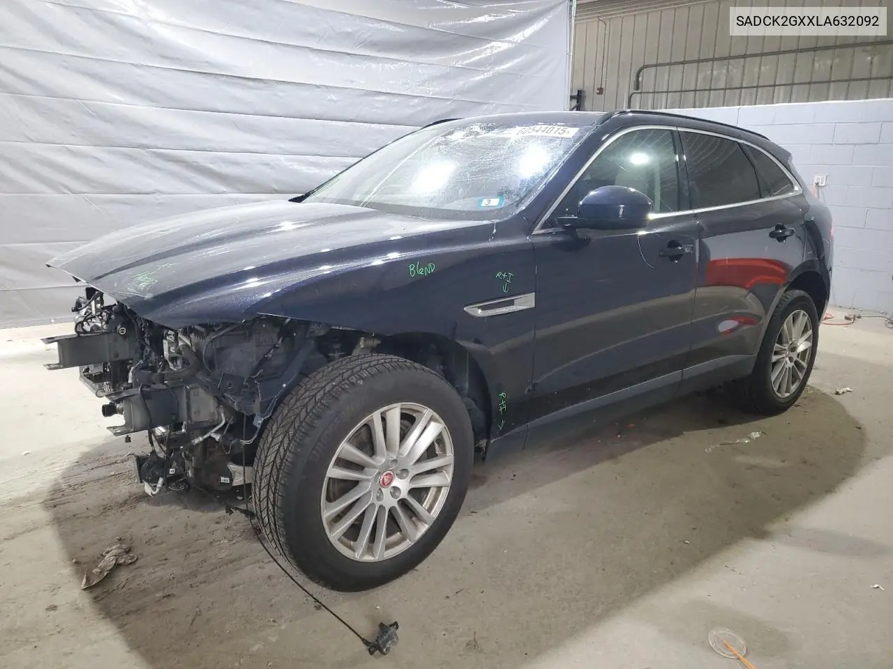 2020 Jaguar F-Pace Prestige VIN: SADCK2GXXLA632092 Lot: 60544015