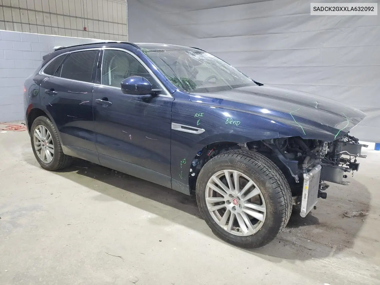 2020 Jaguar F-Pace Prestige VIN: SADCK2GXXLA632092 Lot: 60544015