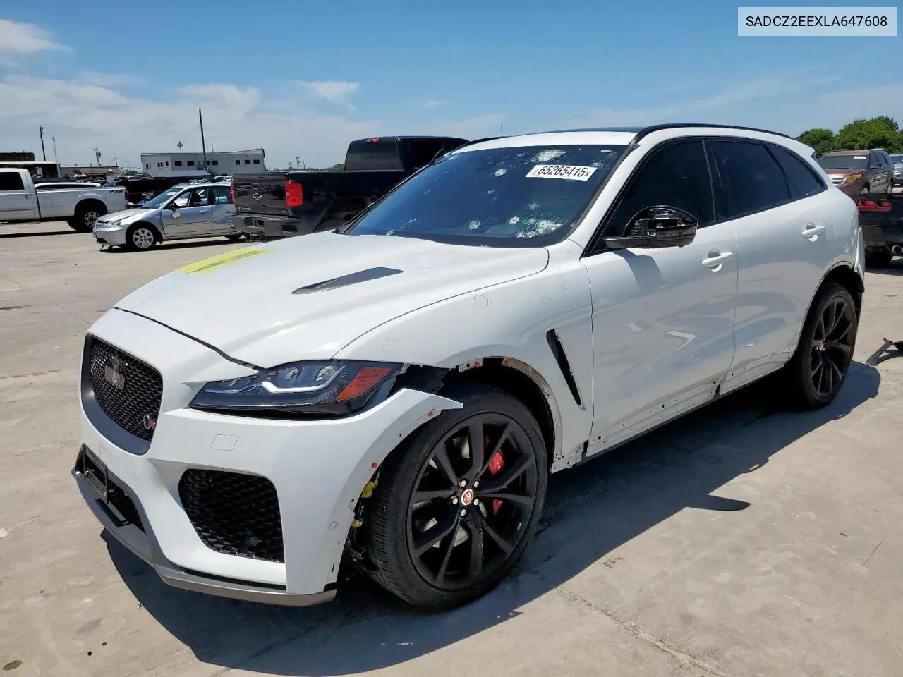 2020 Jaguar F-Pace Svr VIN: SADCZ2EEXLA647608 Lot: 65265415