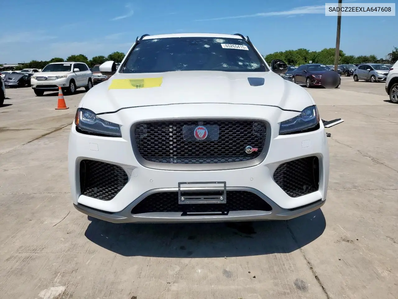 2020 Jaguar F-Pace Svr VIN: SADCZ2EEXLA647608 Lot: 65265415