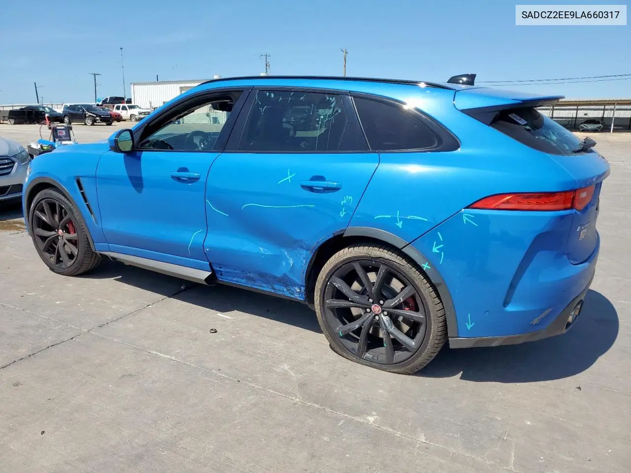 2020 Jaguar F-Pace Svr VIN: SADCZ2EE9LA660317 Lot: 65551555