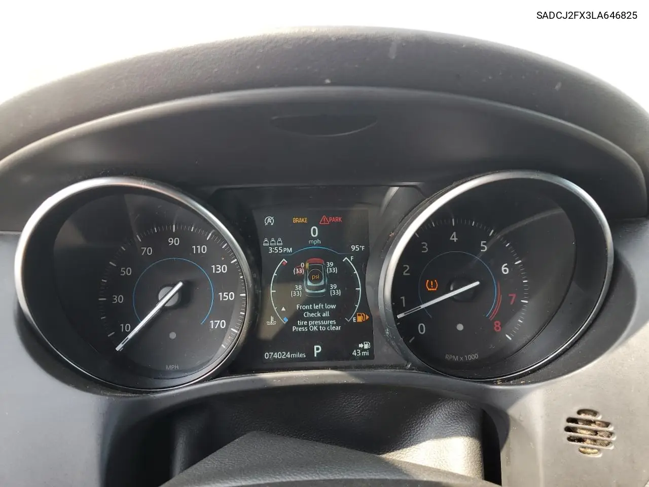 2020 Jaguar F-Pace Premium VIN: SADCJ2FX3LA646825 Lot: 65773195